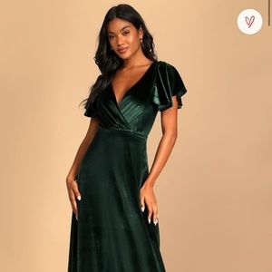 lulus flutter sleeve maxi dress